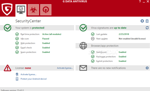 G DATA AntiVirus Crack only [Latest] (x86x64) [100% Worked]